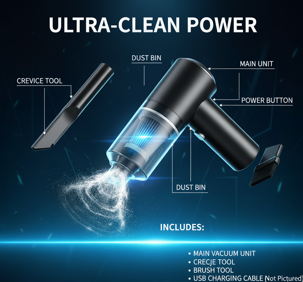 Portable Air Duster Wireless Vacuum Cleaner